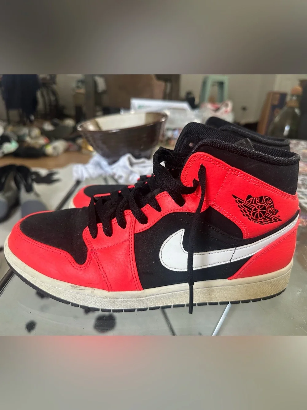Jordan Men’s High-Top Sneakers Black, Red, White